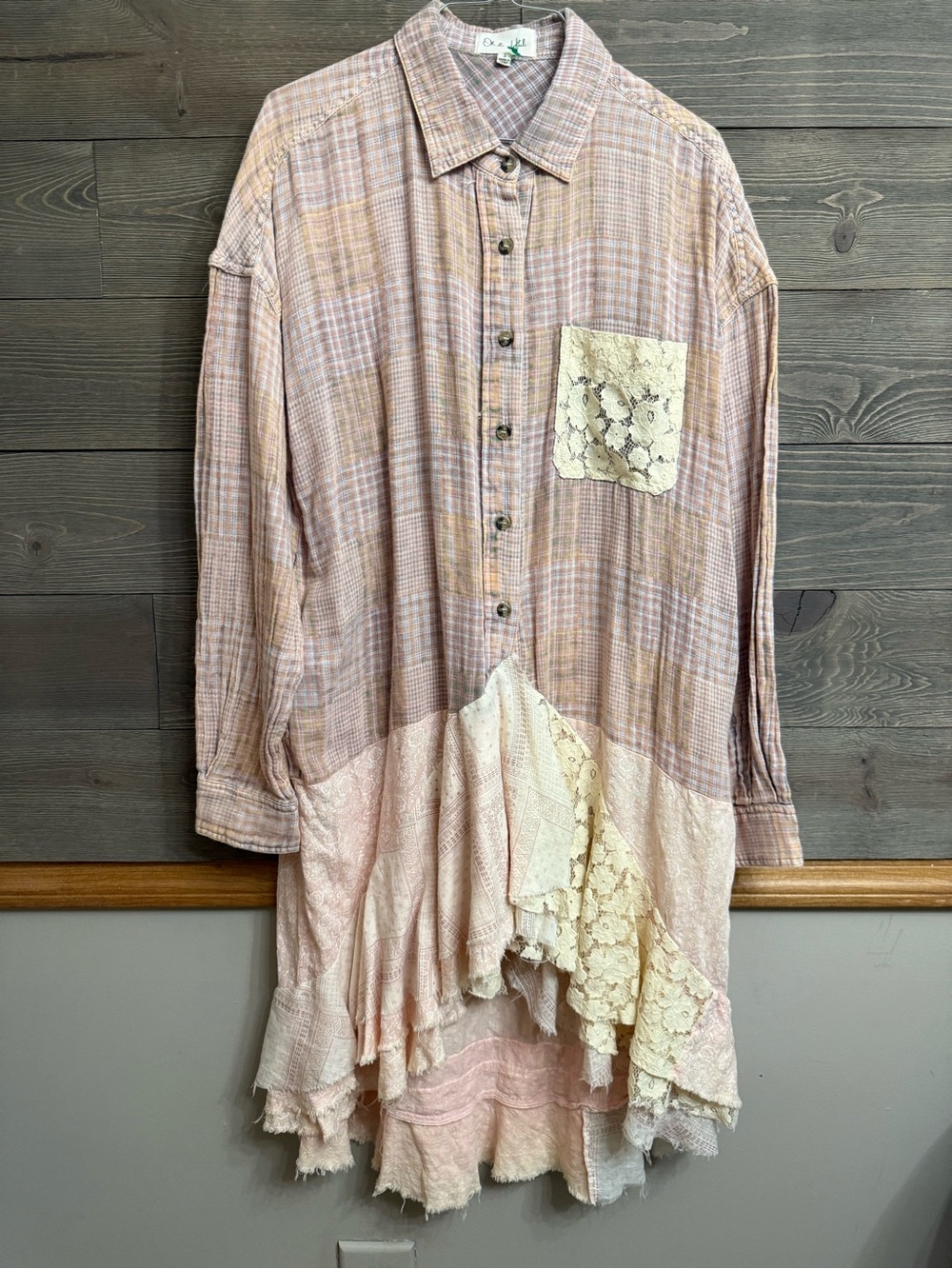 Oli & Hali Pink Patchwork Oversized Jacket Size S